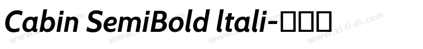 Cabin SemiBold ltali字体转换